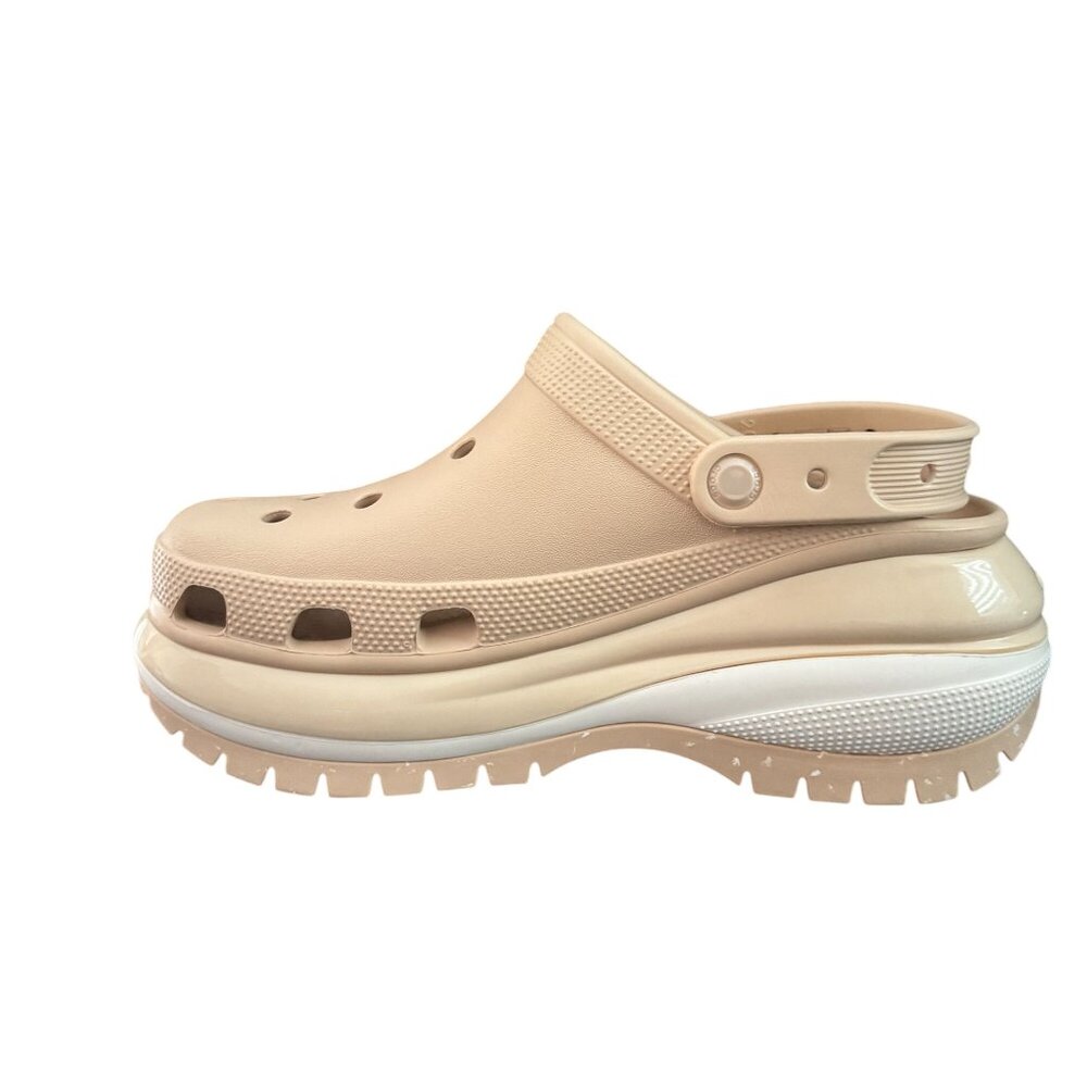 Crocs Classic Mega Crush Clogs Shitake With Accessories, Size M8/W10 WORN ONCE - Picture 4 of 10
